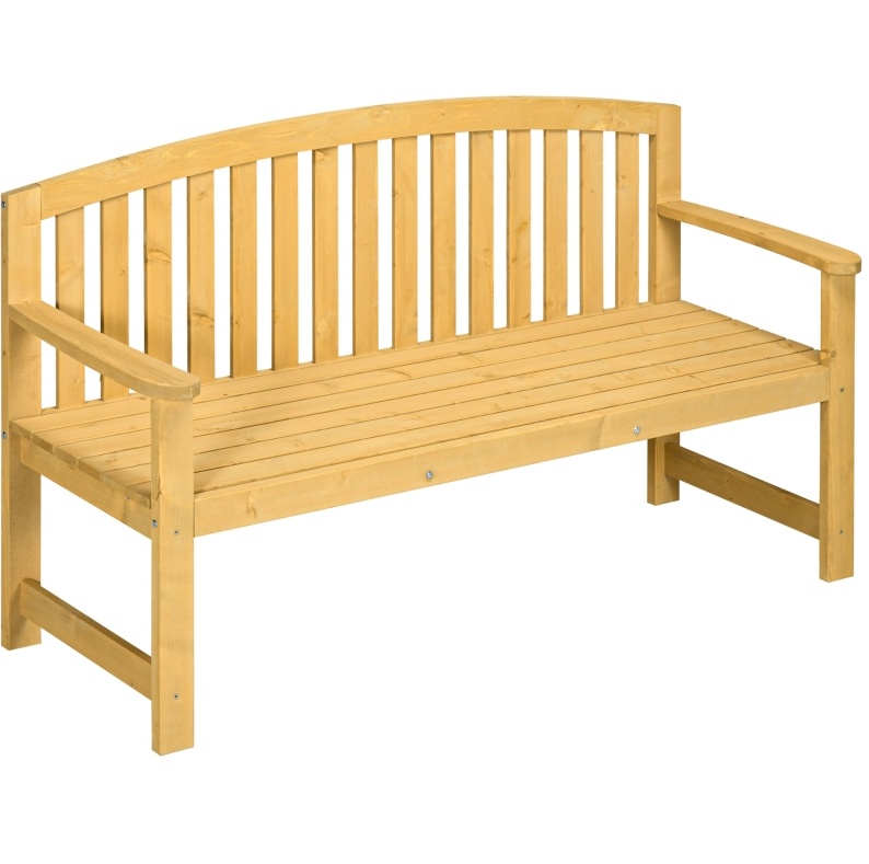 Gartenbank 2-sitzer Aus Holz Mit Rückenlehne Und Armlehnen 143 X 51 X 85 Cm 240 Kg Modenuit