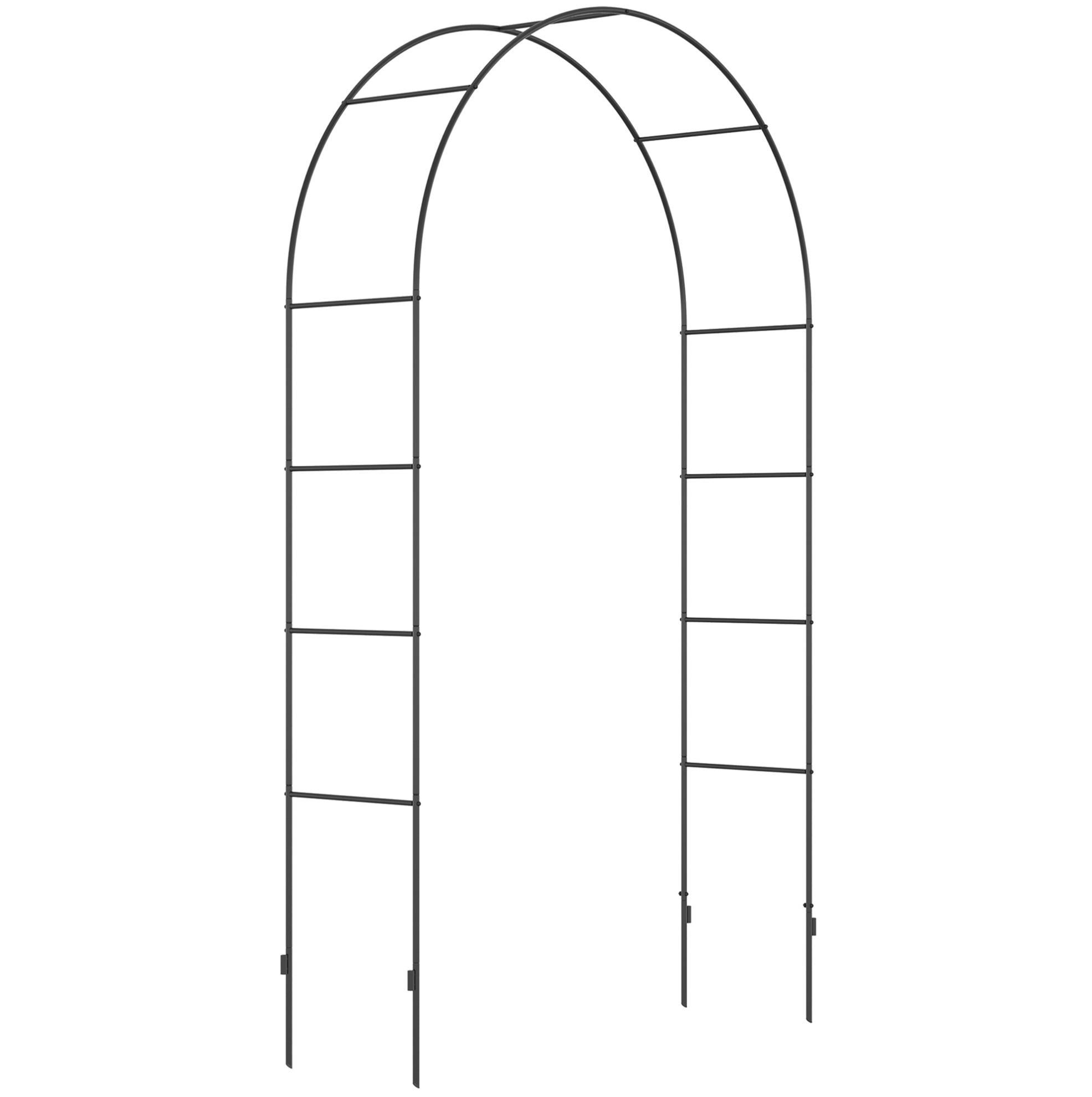 Gartenbogen Aus Schwarzem Metall 140 X 40 X 240 Cm Modenuit