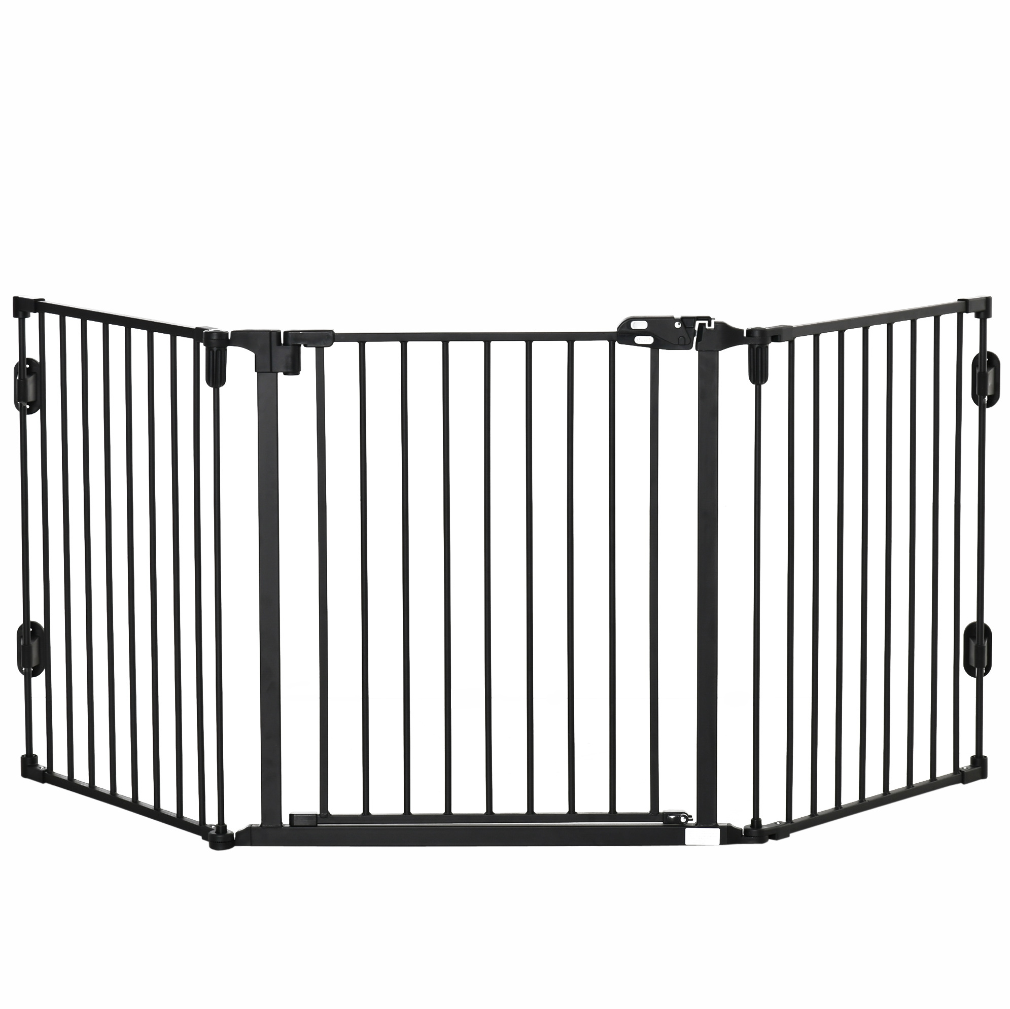 Faltbares Hundesicherheitsgitter Mit Tür, 3 Paneele, 202,5 X 76 Cm