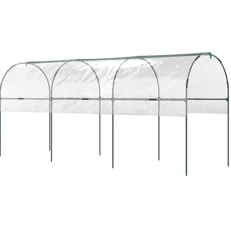Foliengewächshaus Mit Transparenter Abdeckung Und Bogendach 400 X 123 X 171 Cm Modenuit