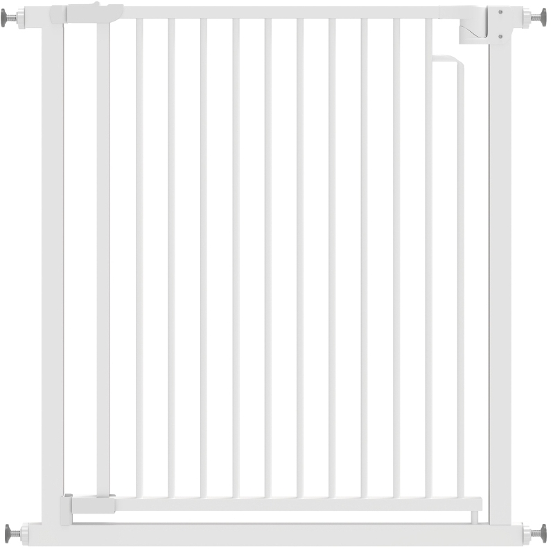 Druckmontage-sicherheitsgitter Für Kinder Und Haustiere 76-80 X 76 Cm Stahl Weiß Modenuit