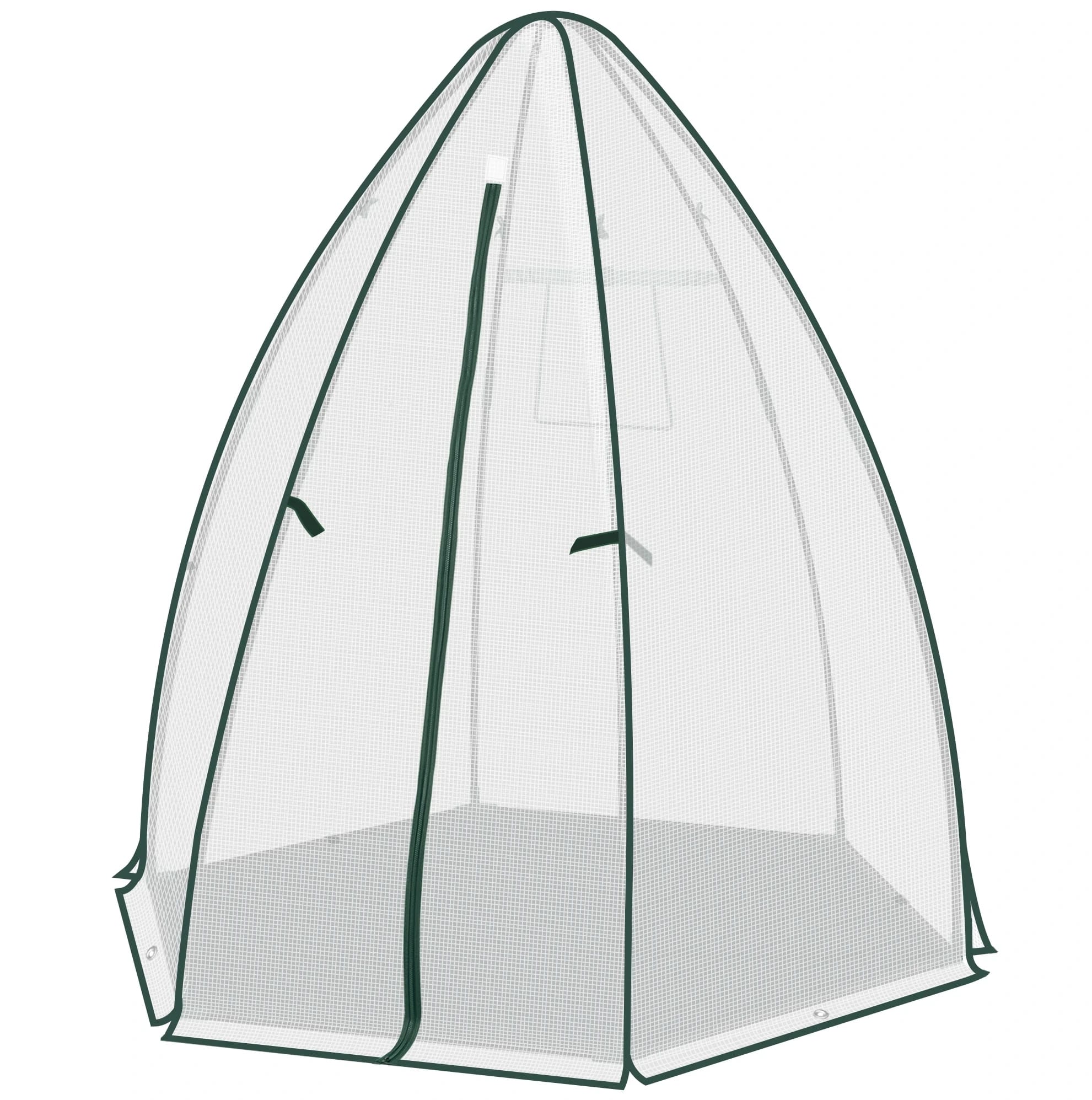 Gartengewächshaus Aus Pe 130 G/m² Mit Stahlgestell 160 X 160 X 180 Cm