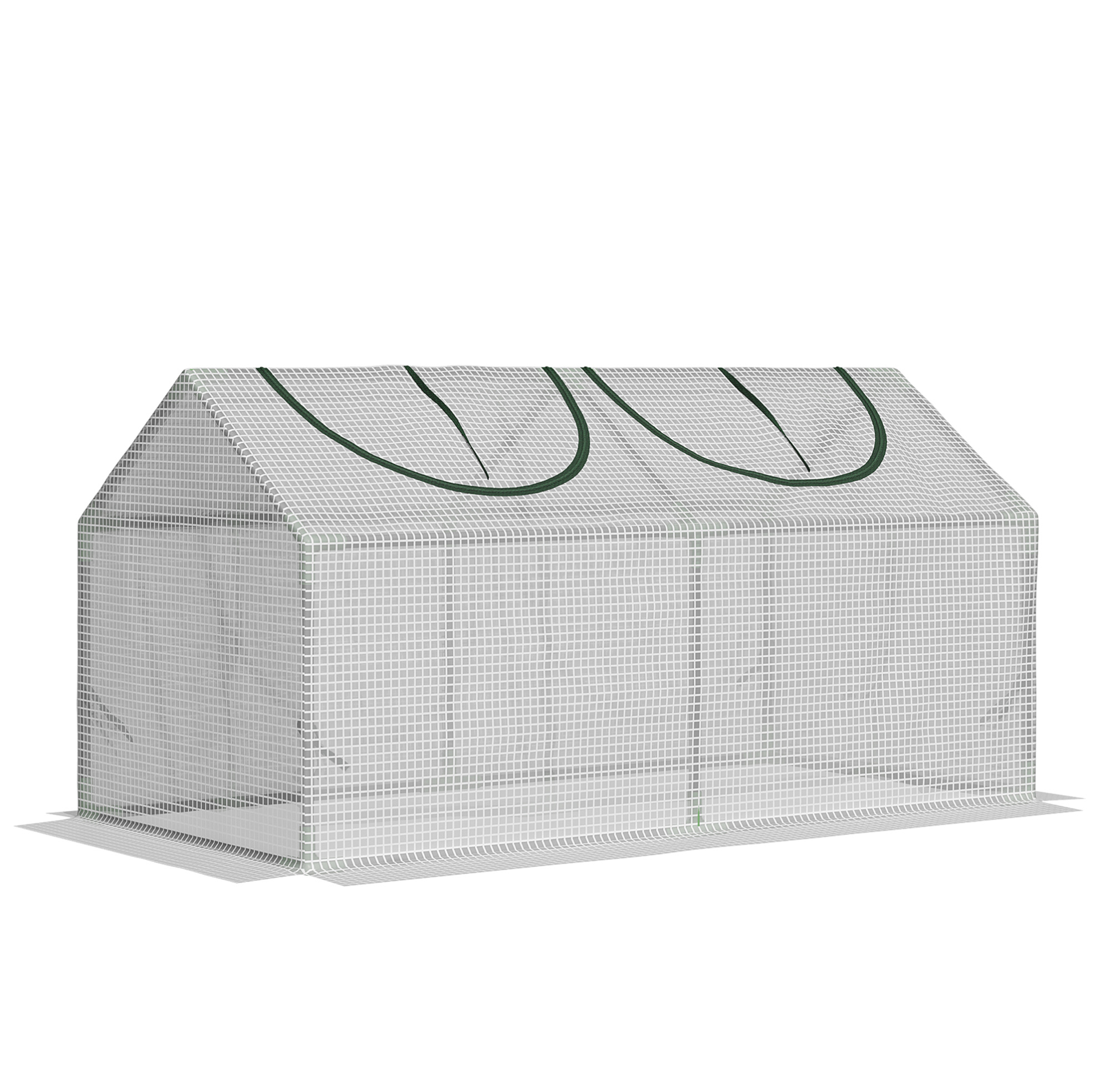 Garten-gewächshaus Aus Pe Mit Fenster 120 X 60 X 60 Cm Weiß Modenuit