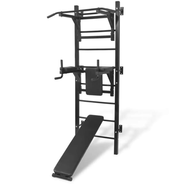 Vidaxl - Multifunktionaler Fitness-Kraftturm zur Wandmontage Schwarz