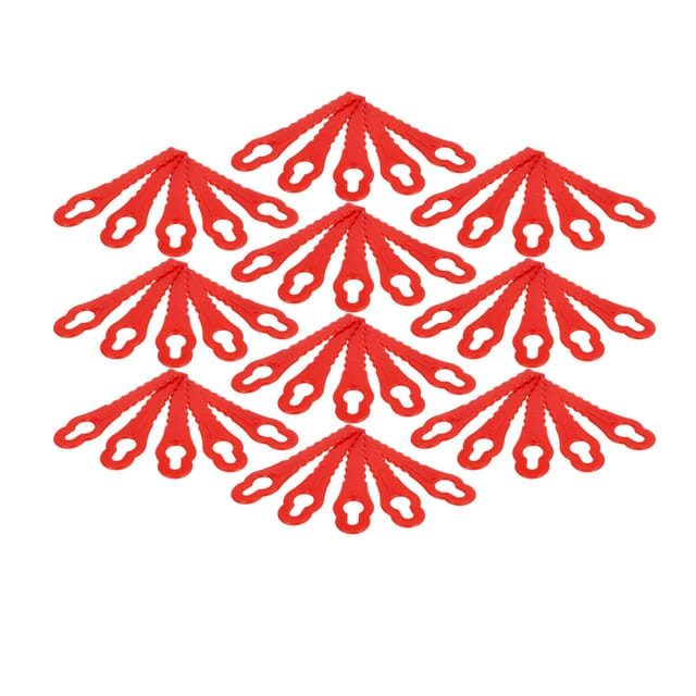 50x Ersatz-Messer kompatibel mit Florabest fat 18 B2 - 95940 PA6, fat 18 B3 - 102971 PA6 Rasenmäher - Ersatzklinge, Rot, Polyamid - Vhbw