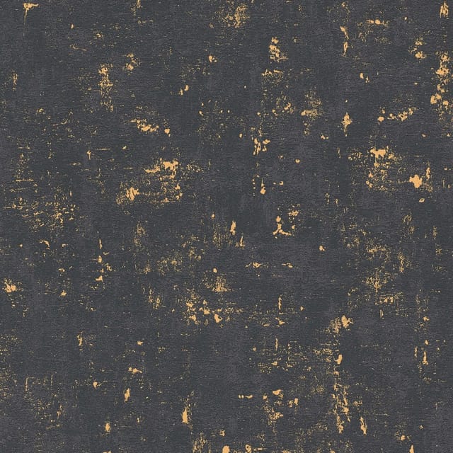 Tadessi - Tapete Urban M1-No.19 Vliestapete Schwarz Gold Vintage Tapete Struktur Wohnzimmer Schlafzimmer Küche