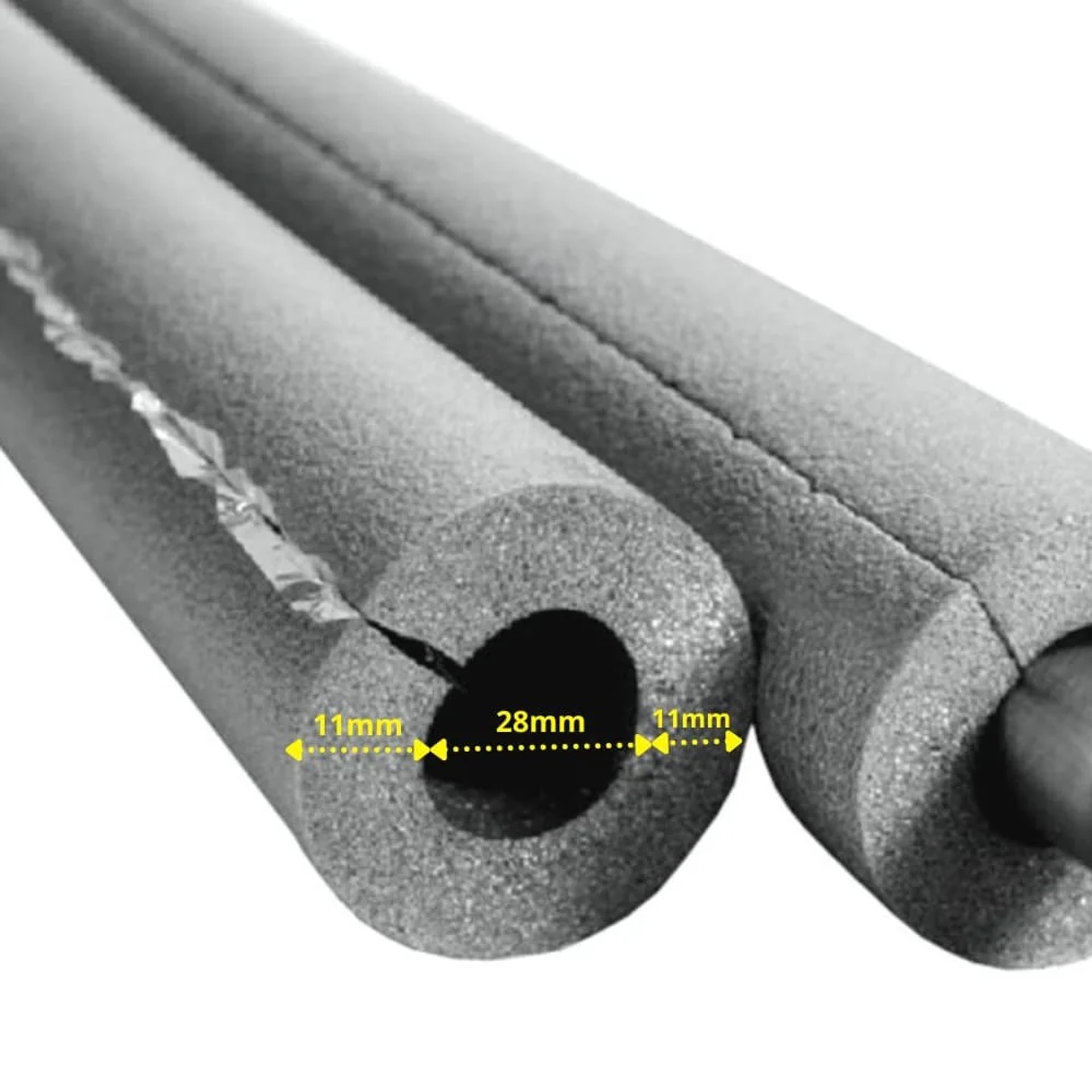 Insul-tube® H Plus Xt Kautschuk 2m Rohrisolierung Ø 28 Mm X 10 Mm Dämmung 50% Geg Selbstklebend