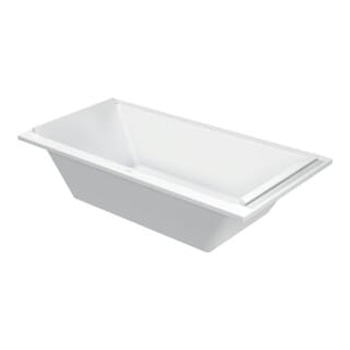 Duravit - Badewanne Starck Rechteckig 2000x1000 mm, 2 Rückenschrägen, mit einer Nackenstütze, aus Sanitäracryl, Weiß
