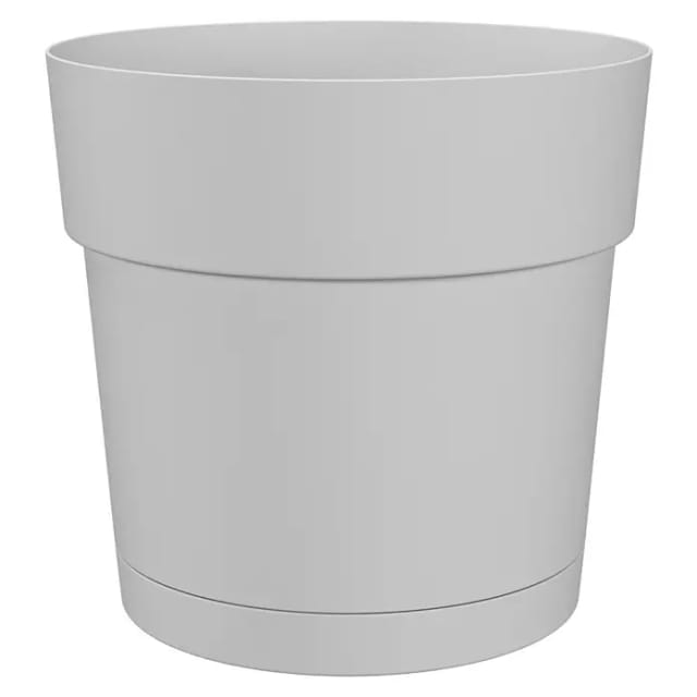 Capri Grosser Runder Blumen- Und Pflanzentopf Kunststoff Wassertank Durchmesser 50 Cm Weiss Artevasi