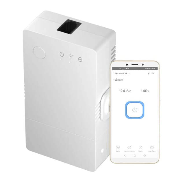 THR316 WLAN-Relais mit Temperatur- und Feuchtigkeitsmessung, entspricht TH16 - Sonoff