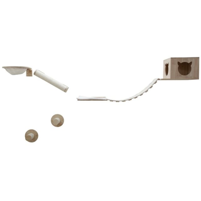 Kerbl - Kletterwand Anden (7-teilig, Farbe weiß, max. Belastbarkeit 6 kg) 81611