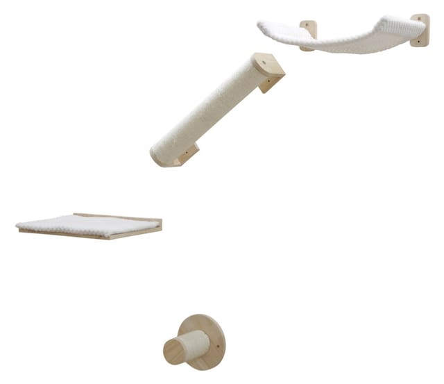 Kerbl - Kletterwand Alps (4-teilig, Farbe weiß, max. Belastbarkeit 6 kg) 81609