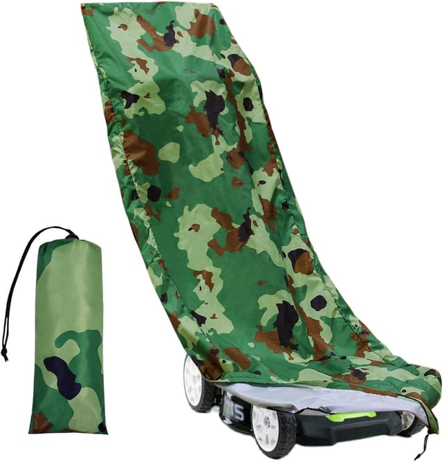 Vtizikl Housse pour tondeuse à gazon imperméable, couvercle anti-poussière, couvercle de la poussière de la tondeuse avec sac de rangement