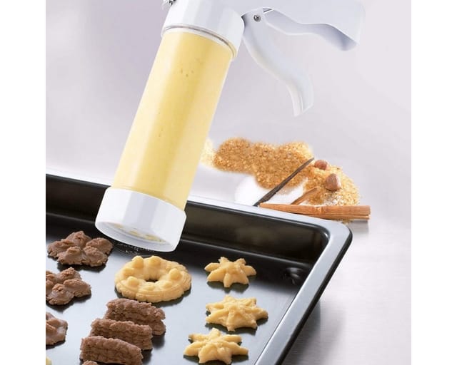 Gebäckpresse mit 10 Motivscheiben 26 cm