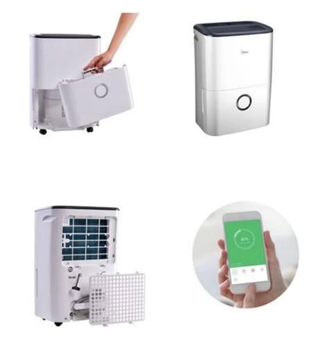 Midea DF-20DEN7-WF, weiß/grau