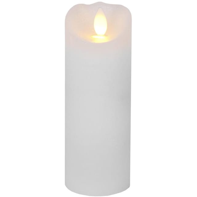 No Brand - Star Trading Kerze Glow, Stumpenkerze, Wachs, Weiß, led, Timer, Gelb, Innenraum, 15 cm