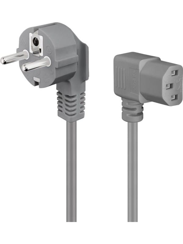 GOOBAY Kaltgerätekabel, 2 m, grau