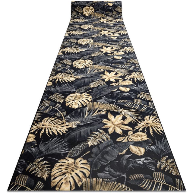 Läufer Antirutsch monstera Laub, Gummi gold 100 cm yellow 100x400 cm