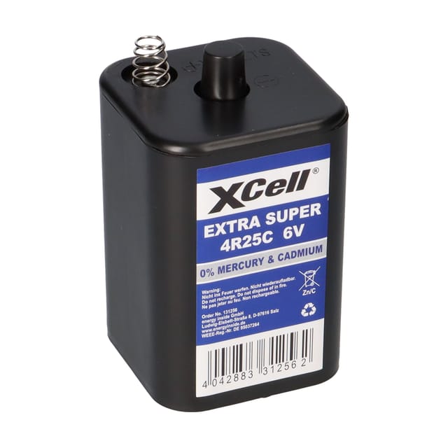 6x Xcell 4R25 6V-Block Batterie set - 6 Volt 9500 mAH