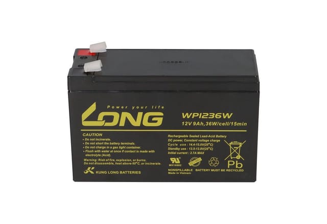 Kung Long Blei Akku 12V 9Ah WP1236W hochstrom Bleigel agm
