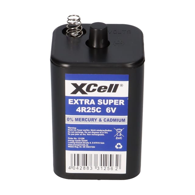 3x Xcell 4R25 6V-Block Batterie set - 6 Volt 9500 mAH