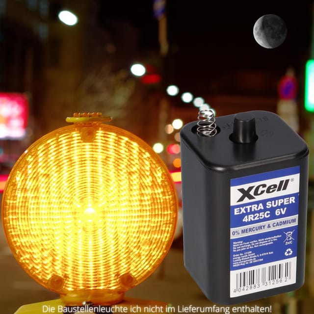 4x Xcell 4R25 6V-Block Batterie set - 6 Volt 9500 mAH