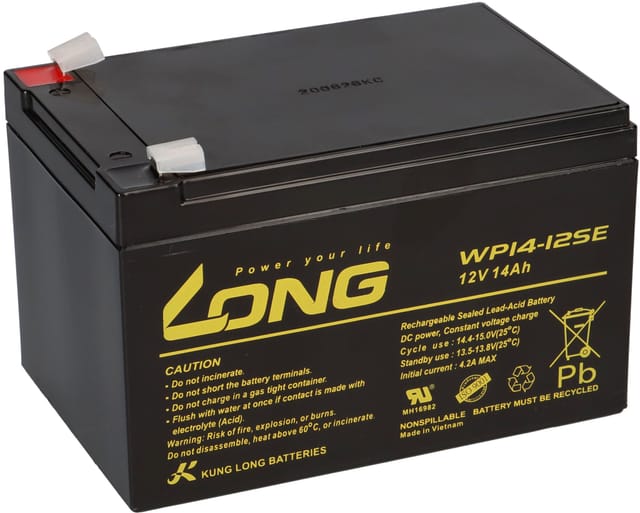 Kunglong - Ersatz-Akku 12V 14Ah für elektrische Kehrmaschine Haaga 677 und 697 Profi-Line