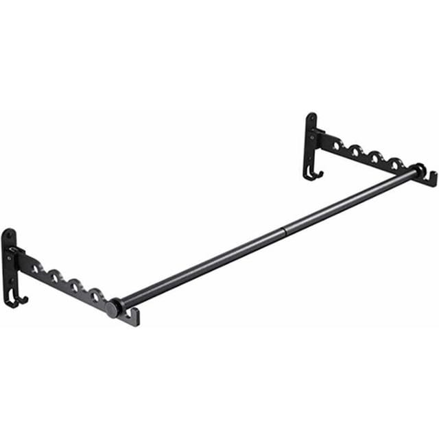 Wandmontierter Kleiderständer, Faltbare Kleiderstangen, Klappbarer Wandhalter, Wandmontierter Kleiderständer Aus Metall, Wäscheständer Für Schlafzimmer, Badezimmer, 80 Cm Lang, Schwarz