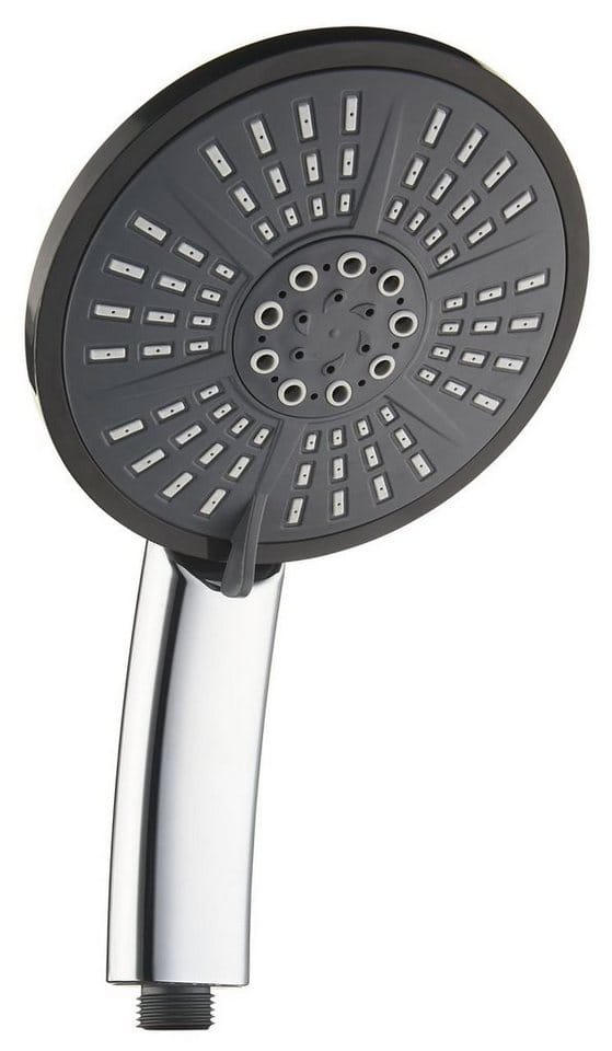 Primaster Handbrause 5 Strahlarten XXL chrom-hellgrau wassersparend Handbrause
