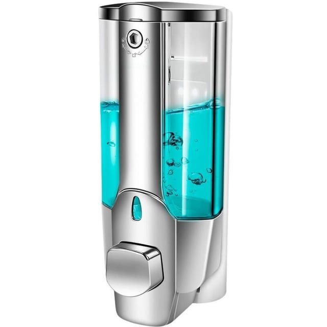 350 ml wandmontierter Badeseifen-Shampoo-Spender mit Schloss für Badezimmer