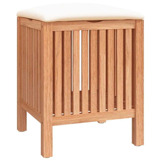 vidaXL Badhocker 40,5x40x52 cm Massivholz Nussbaum