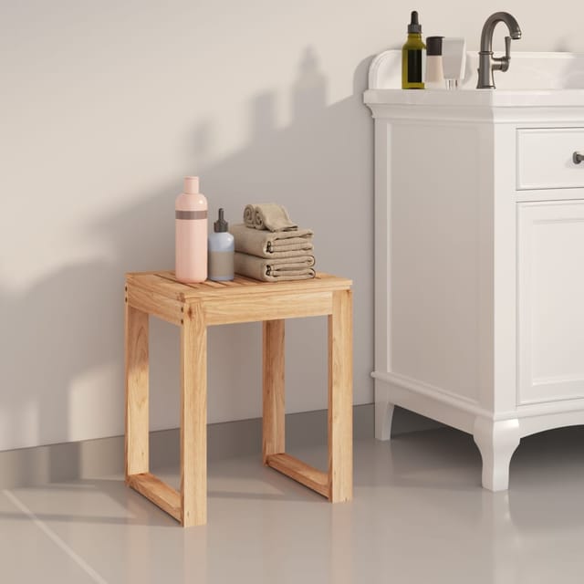 Badhocker 40x30x46 cm Massivholz Nussbaum Vidaxl