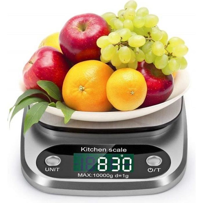 Küchenwaage – Zgeer – Elektronisch – 10 Kg – 1 G Genauigkeit – Lcd-anzeige – Silber