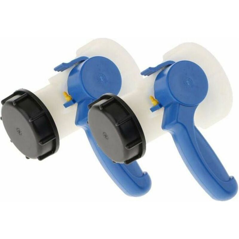 2 Pp-absperrklappen Mit 62-mm-mutter, Adapter Für 1000-liter-ibc-tank. Bookmark