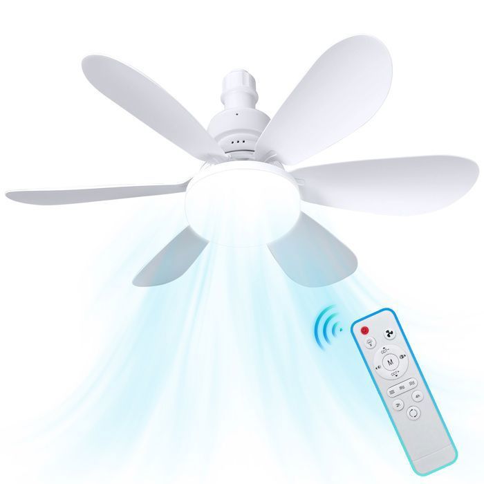 Deckenventilator Mit Beleuchtung Und Fernbedienung, 40 W Dimmbar, 3 Geschwindigkeitsstufen, Timer