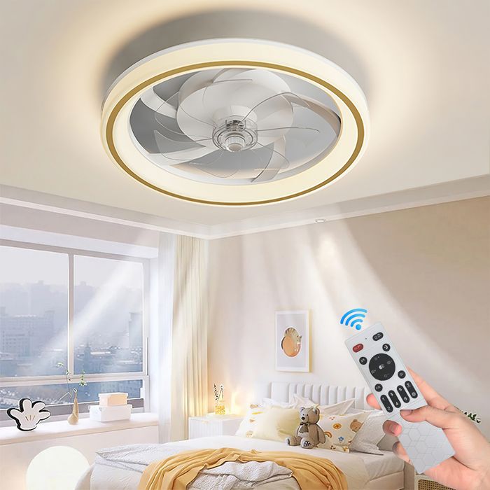 Led-deckenventilator, 88 W, Leise, 6 Geschwindigkeitsstufen, Dimmbar, 3-farbige Beleuchtung, Mit Fernbedienung