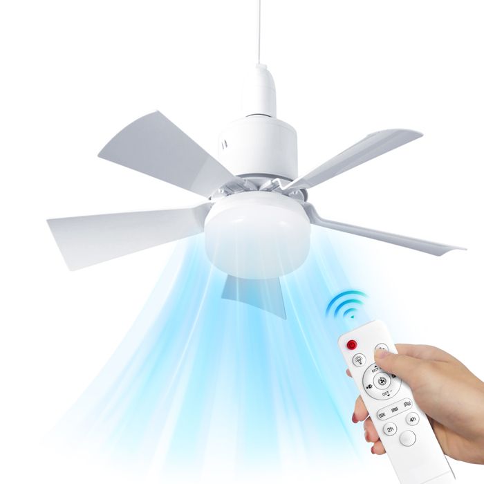Leiser Deckenventilator Mit 3-farbiger Beleuchtung – 3 Geschwindigkeitsstufen – 4-stunden-timer – Fernbedienung