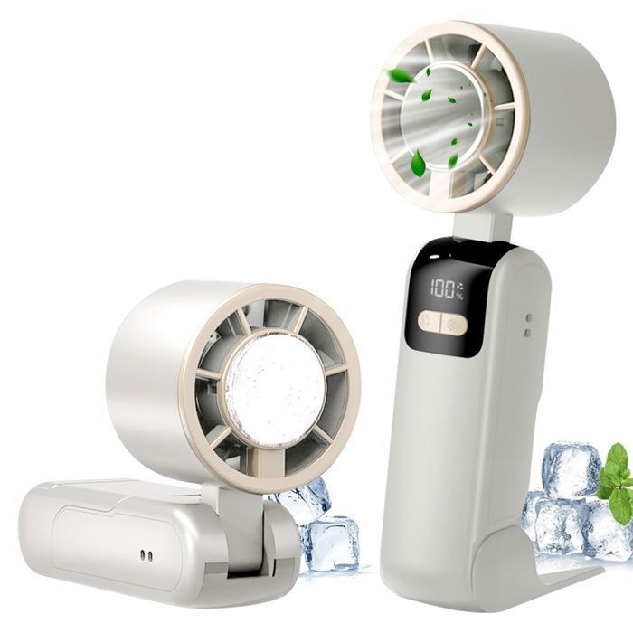 Ibeafilly Y31 Tragbarer Ventilator – Sofortige Kühlung, Digitalanzeige, Leiser Betrieb, Lange Akkulaufzeit, Usb-c-ladeanschluss, Weiß