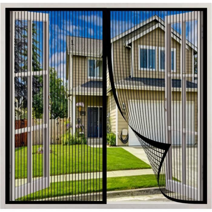 Magnetisches Fenster-moskitonetz – Modell – 120 X 130 Cm – Seitlich Aufrollbar – Weiß
