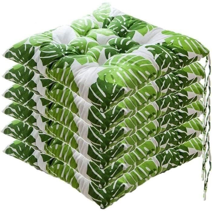 Stuhlkissen – Cuneary – 6er-set – 40 X 40 Cm – Weiß – Gartenkissen – Outdoor