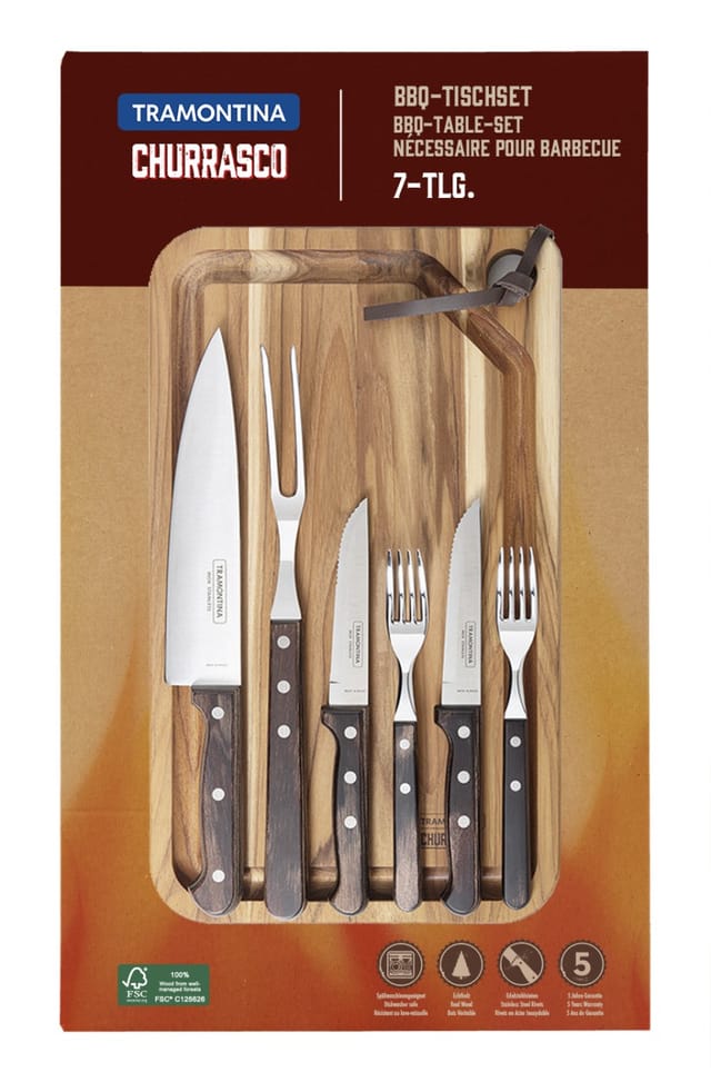 BBQ-Geschenkset 7-teilig Grill-Werkzeuge - Tramontina