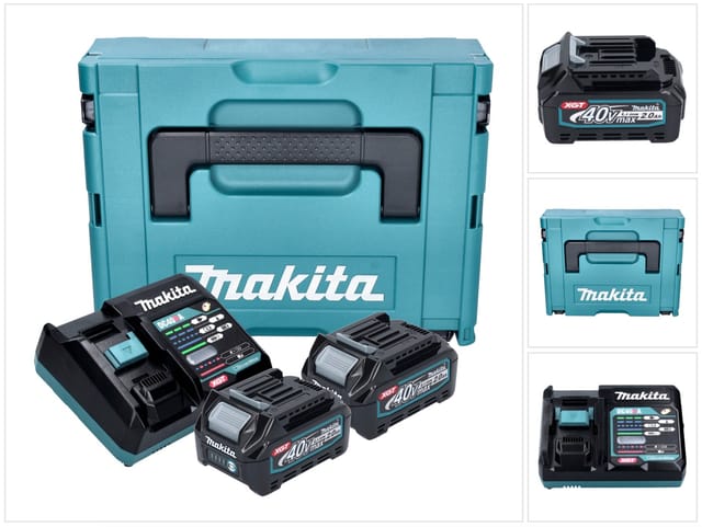 Makita - 40V Li-ion max Set mit 2 2,5-Ah-Akkus – Mbox – 191V07-0