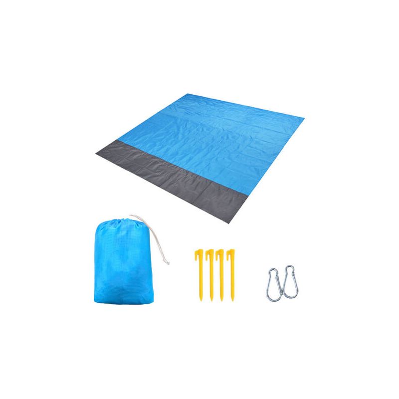 Strandmatte 200 X 175 Cm Picknickdecke Mit 4 Heringen Für Strand, Camping, Picknicks Und Andere Outdoor-aktivitäten