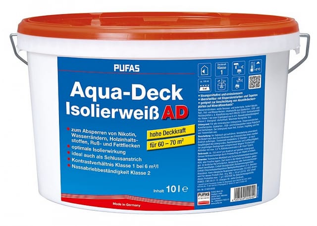 Pufas Aqua-Deck Isolierweiß 2,5 Liter 14202000
