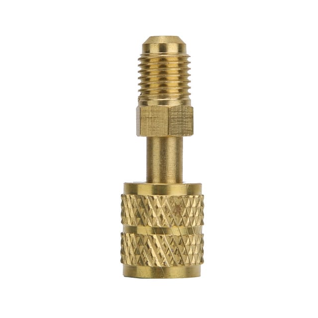 Ej.Life Neuer ac R410A Messingadapter für 1/4 'Stecker auf 5/16' Buchse mit Ventilkern-Ladeschlauch zur Pumpe von hoher Qualität