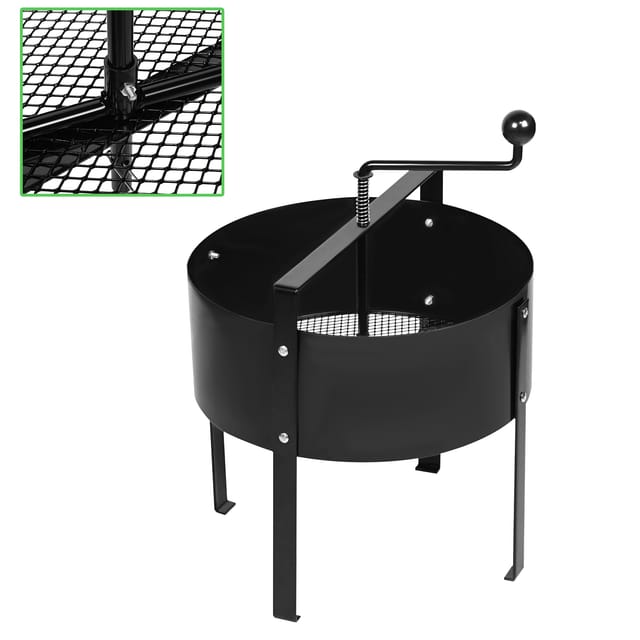 Froadp Handkurbelsieb 40x45cm Bodensichter Feinmaschiges Sieb Bodensieb Sandsieb Zum Sieben Von Erde Rasenstreuer Komposter Metall Gartenstreuer Düngerstreuer Für Rasen Und Garten