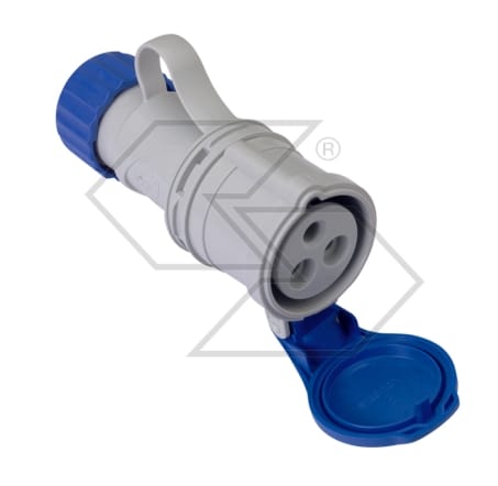 Stecker 2-polig + Erde 16A 220V CEE IP44 IMQ geprüft
