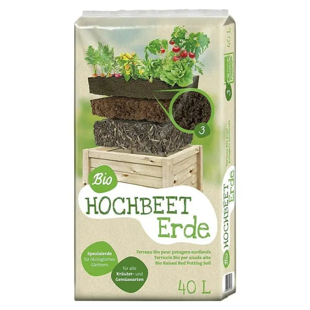 Universal - Floragard Uni Bio Hochbeet Erde 40L, Hochbeeterde, Gemüseerde, Paprikaerde, torfred.