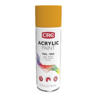 CRC Farblack Acrylic Paint goldgelb, Inhalt: 400ml 6 Stk