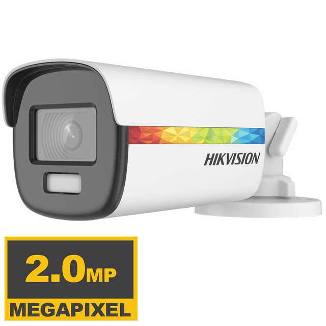 Hikvision - DS-2CE12DF8T-F (3,6 mm) – bullet colorvu festobjektiv wdr 130 dB 4-in-1 2 mp
